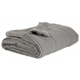 Couverture plaid coton matelassé IB Laursen gris