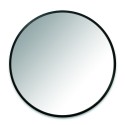 miroir mural rond bord en caoutchouc noir umbra hub 24 1008243-040 d 61 cm