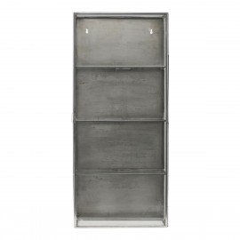 Vitrine étagère murale vintage métal verre House Doctor Cabinet Zinc