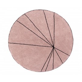 Waschbarer runder Teppich Lorena Canals Trace Vintage Pink 160 cm