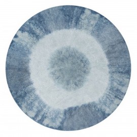 Waschbarer runder Teppich Lorena Canals Tie-Dye Vintage Blau 160 cm