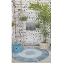 Tapis rond lavable Lorena Canals Tie-Dye bleu vintage 160 cm