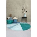 Tapis rond Lorena Canals Geometric émeraude 160 cm