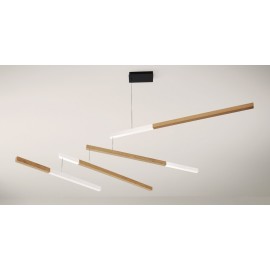 Luminaire suspension bois mobile design Presse Citron Tasso Nez blanc