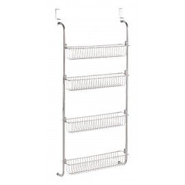 Etagere de rangement 4 paniers en metal a suspendre sur porte Zeller