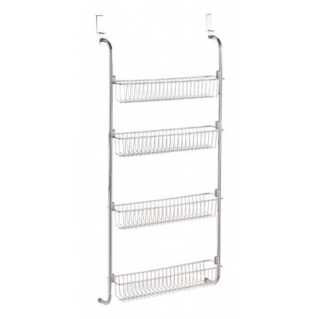 Etagere de rangement 4 paniers en metal a suspendre sur porte Zeller