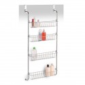 Etagere de rangement 4 paniers en metal a suspendre sur porte Zeller