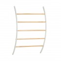 Porte serviettes mural metal blanc bois Zeller