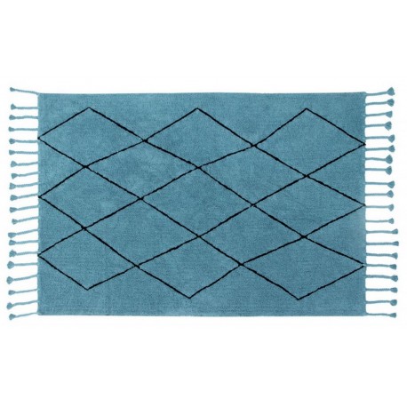 Tapis Lorena Canals Bereber bleu pétrole 140 x  220 cm