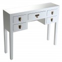 console blanche style japonais bois versa eboli