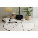 tapis rond coton beige lorena canals trace 160 cm