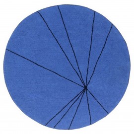 Tapis design rond coton bleu Lorena Canals Trace