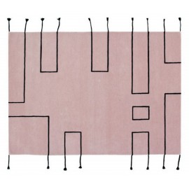 Designer Wollteppich Lorena Canals Nordic Lines rosa