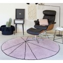 Tapis rond Lorena Canals Trace bois de rose 160 cm