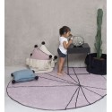 Tapis rond Lorena Canals Trace bois de rose 160 cm