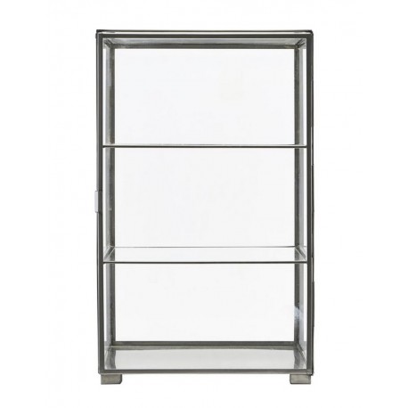 Vitrine en verre et zinc House Doctor Cabinet