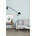 Applique murale bras long metal noir laiton Hubsch