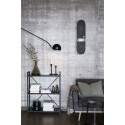 Applique murale bras long metal noir laiton Hubsch