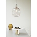 Lampe suspension verre rose Hubsch