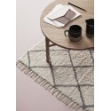 Tapis géométrique blanc gris Hübsch 90 x 150 cm