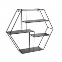 Etagere murale hexagonale metal noir Versa