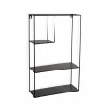 Etagere murale rectangulaire metal noir Versa