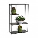 Etagere murale rectangulaire metal noir Versa