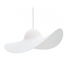 Suspension chapeau Hat Lamp Eno Studio blanc 63 cm
