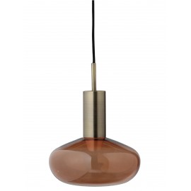 Suspension Eno Studio Gambi laiton verre teinté bronze