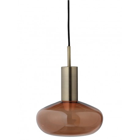 Suspension Eno Studio Gambi laiton verre teinté bronze