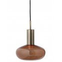 Suspension Eno Studio Gambi laiton verre teinté bronze