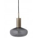 Suspension Eno Studio Gambi laiton verre fumé gris