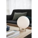 Lampe de chevet boule blanche laiton hubsch