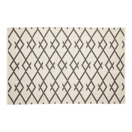 Tapis scandinave coton gris naturel Hubsch 120 x 180 cm