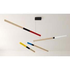 Lampe suspension design bois Presse Citron Tasso Cub