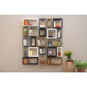 Etagere murale carree stick presse citron ardoise