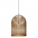 Lampe suspension en bambou Hubsch Oblong