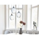 Suspension vintage en verre transparent laiton Hubsch