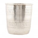 Cache-pot métal laiton argent House Doctor Ethnic