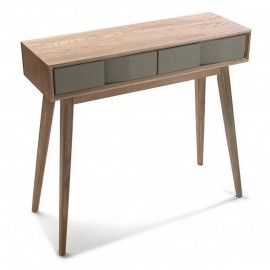 Table d entree console bois gris Versa Arvika