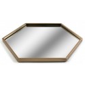 Miroir mural hexagonal metal laiton Versa