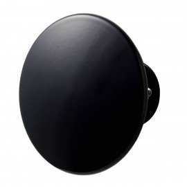 Porte-manteau patère ronde noire métal Superliving Uno 14 cm