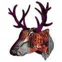 Tete de cerf trophee mural Miho Purple Branch