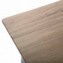 Table de bureau bois clair métal blanc Versa Mitte