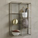 Etagere vitrine murale en verre et laiton House Doctor Keeper