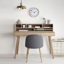 Table de bureau chene epuree 3 tiroirs Hubsch