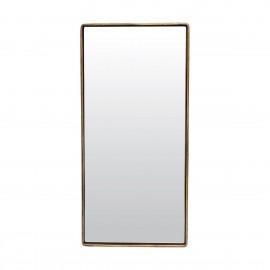 Grand miroir rectangulaire metal laiton antique house doctor reflection