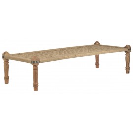 Banc indien charpoy daybed meridienne bois et corde tressee ib laursen