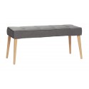 Banc scandinave bois et tissu gris Hübsch