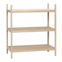 Etagere a poser scandinave bois de chene 3 tablettes hubsch